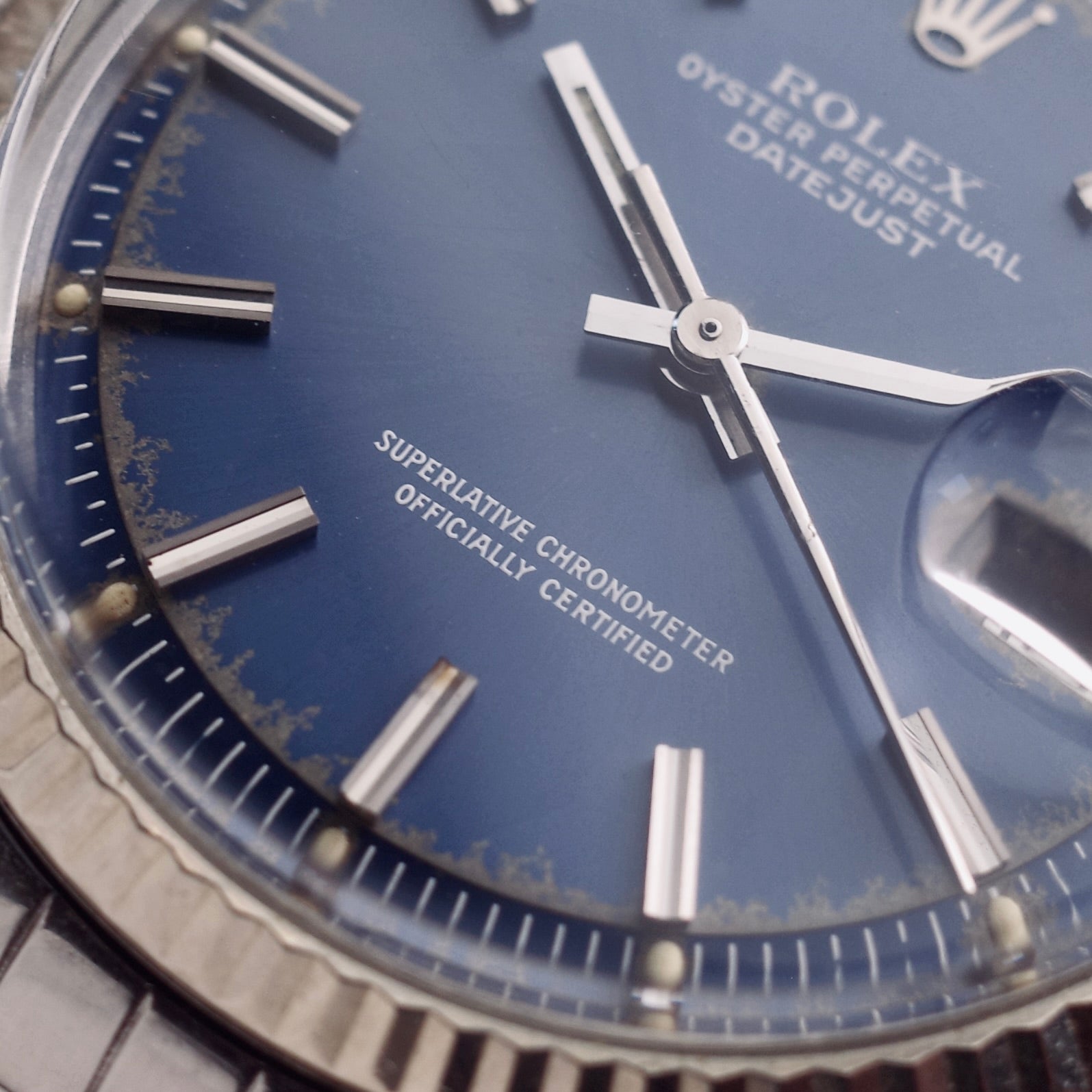 Rolex Datejust 1601 Blue White Boy Dial