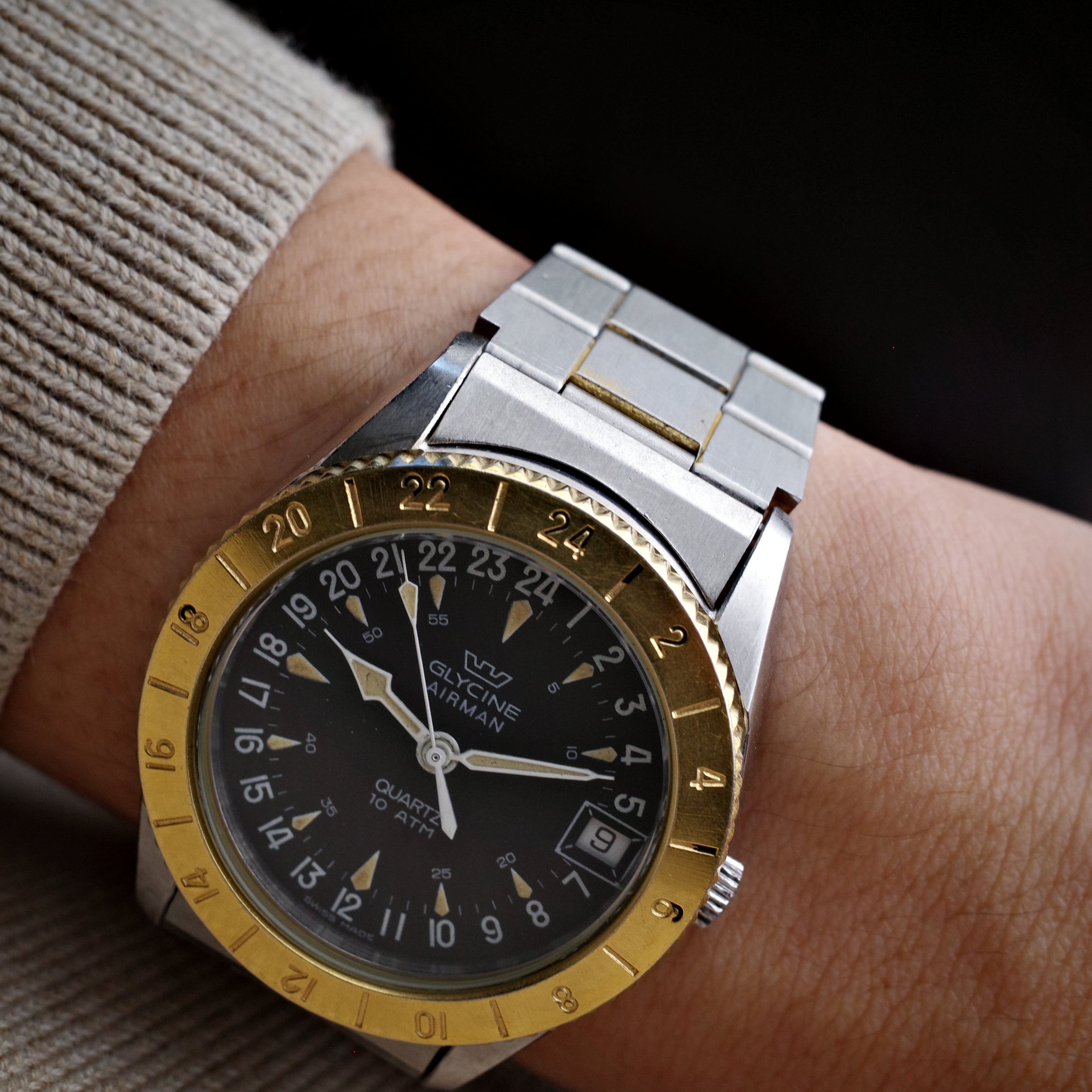 Glycine Airman Military Time 823.111 Quartz