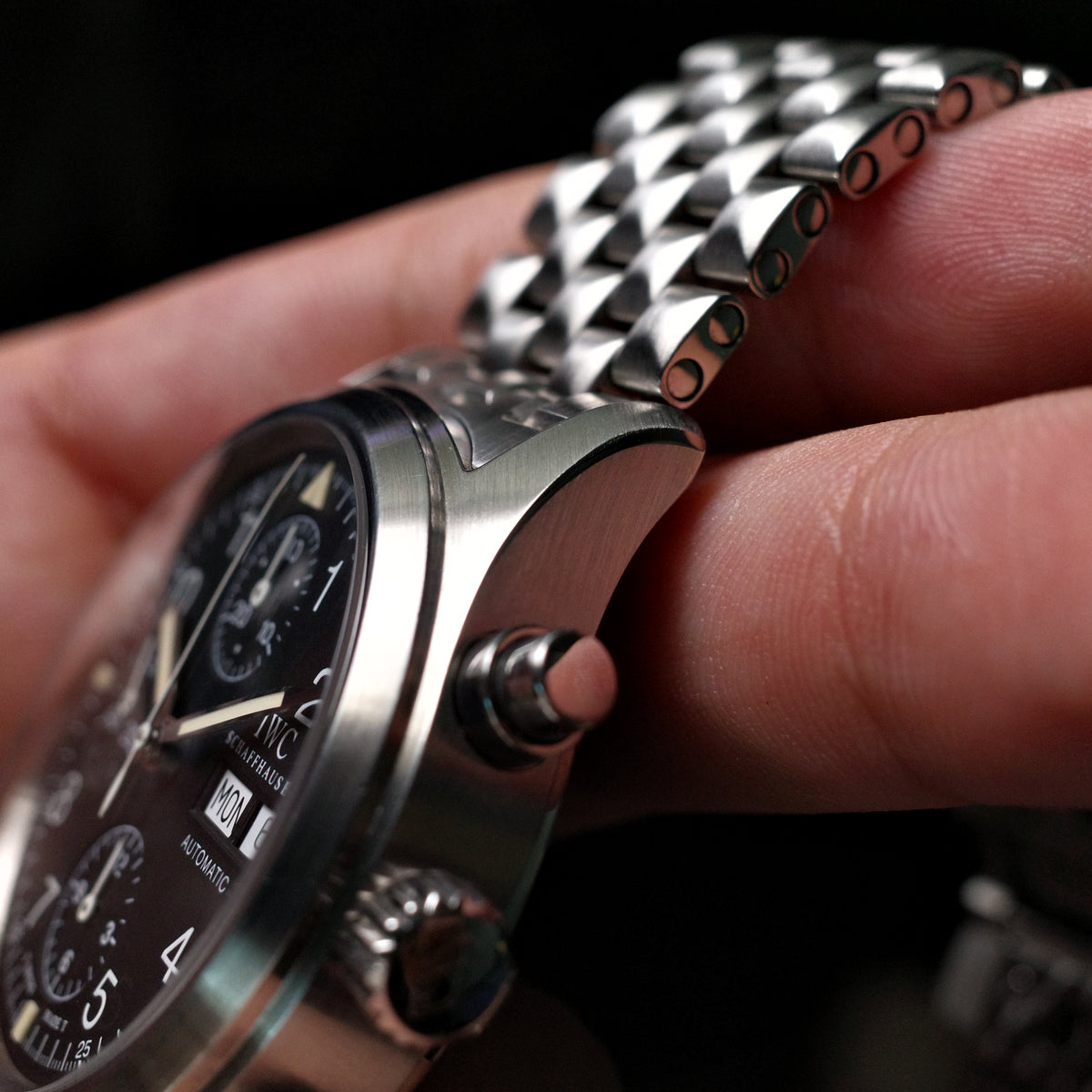 IWC Fliegerchronograph IW3706 with Pyramid bracelet