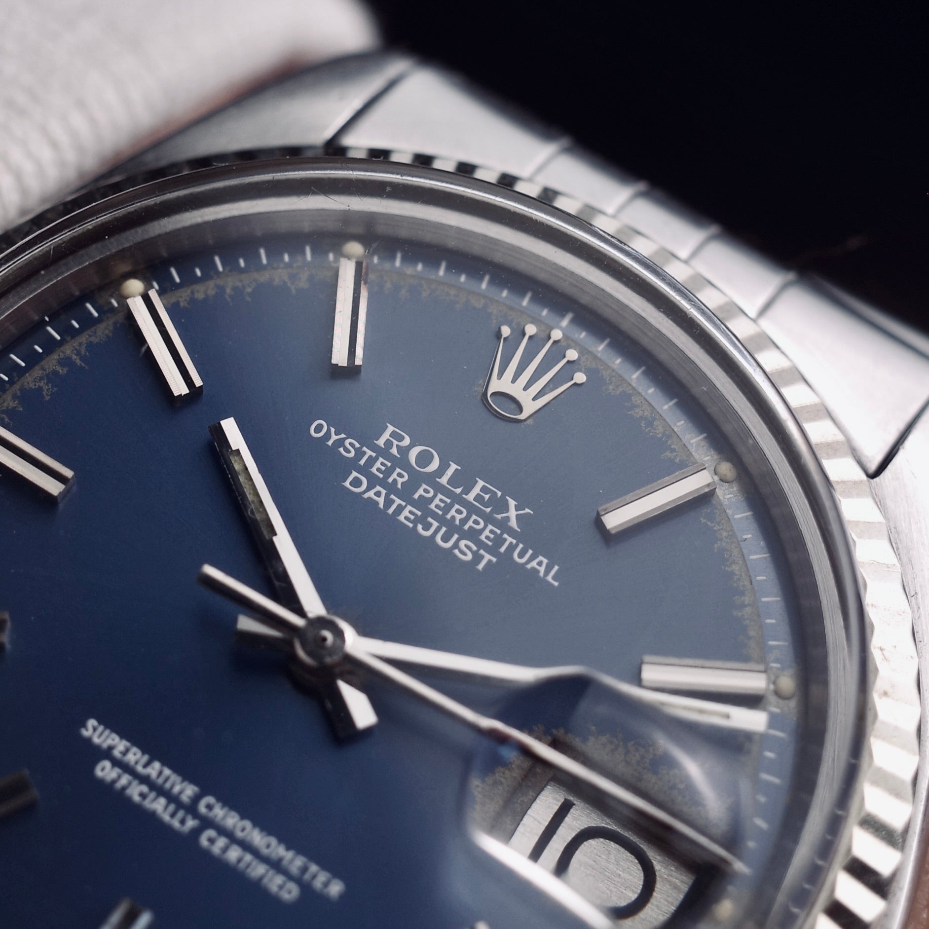 Rolex Datejust 1601 Blue White Boy Dial