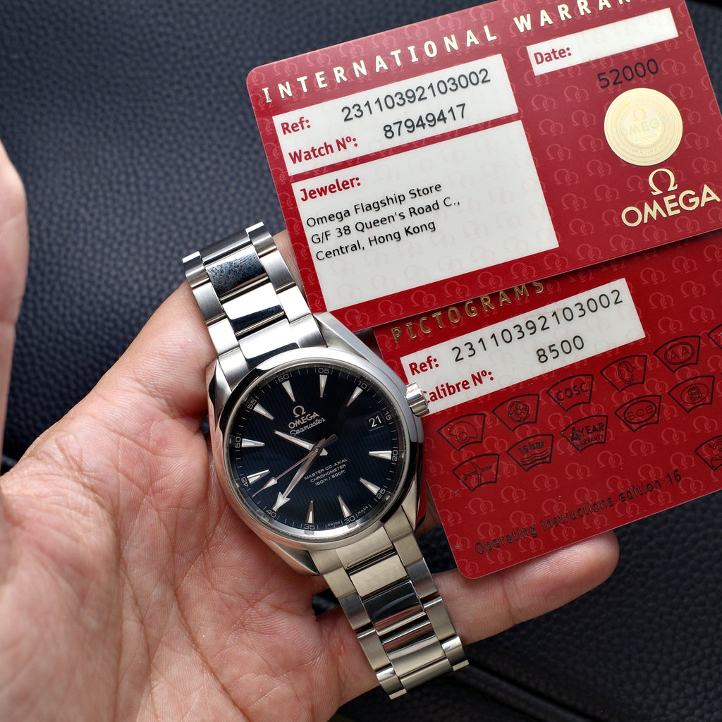 Omega Aqua Terra 39mm - 231.10.39.21.03.002 - 2 cards