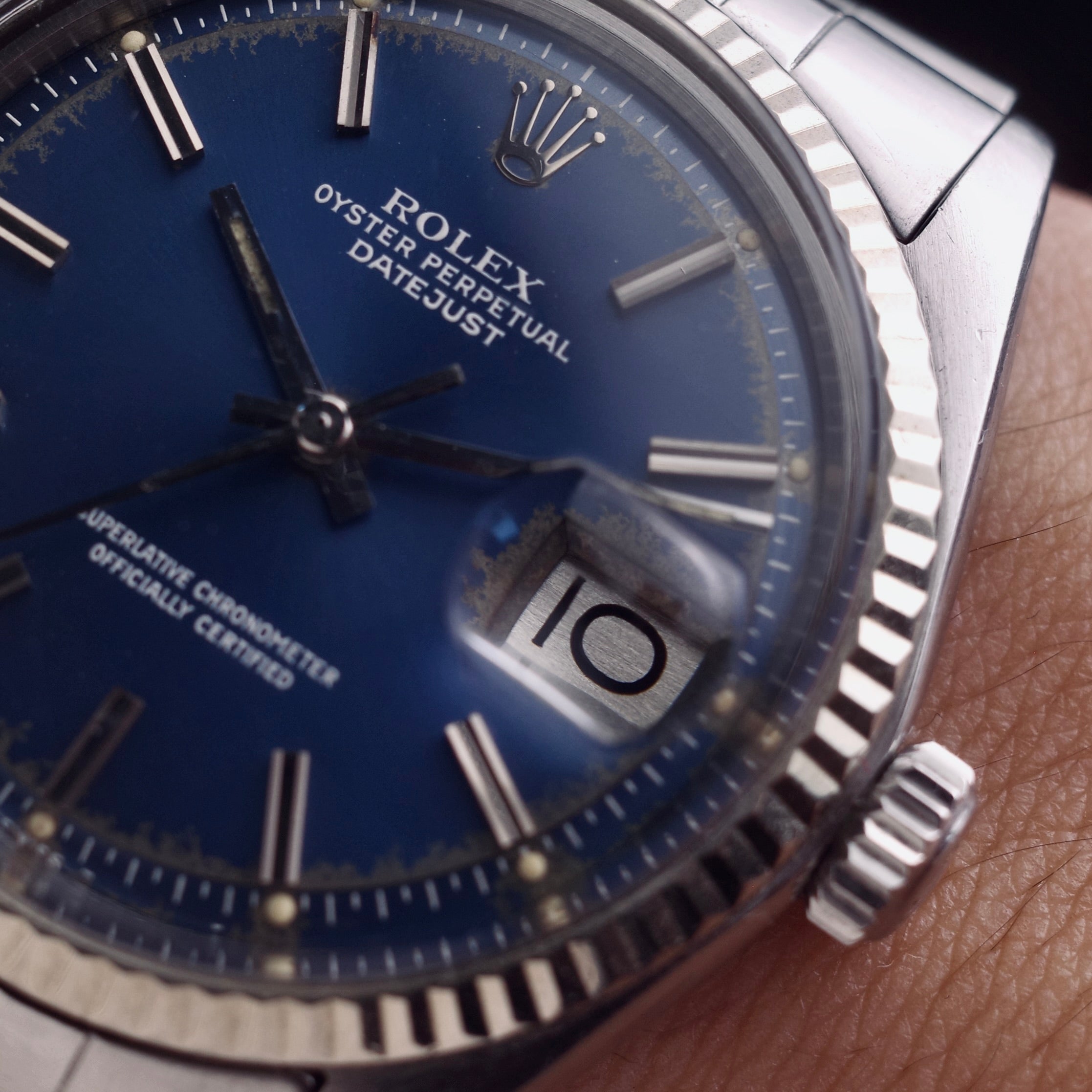 Rolex Datejust 1601 Blue White Boy Dial