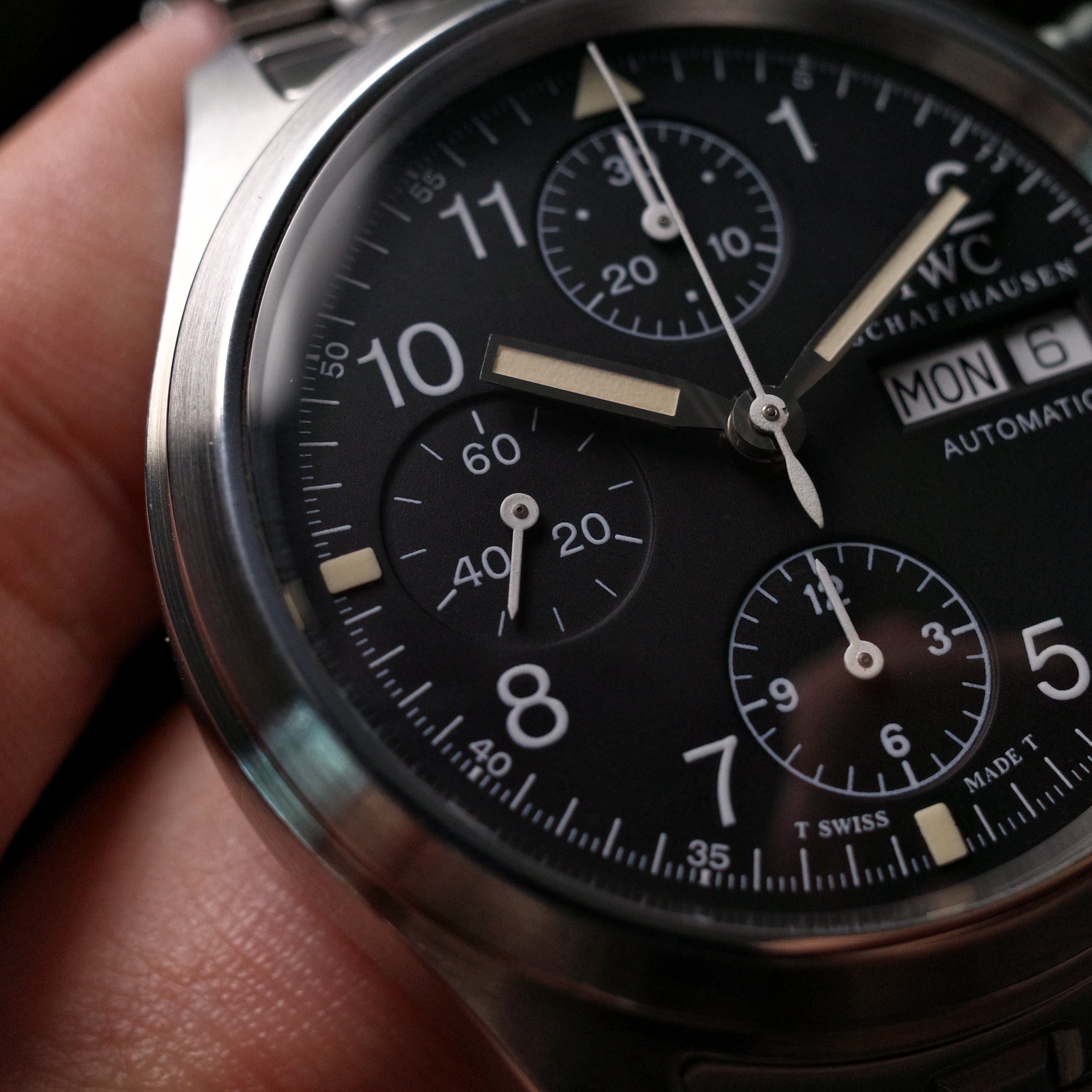 IWC Fliegerchronograph IW3706 with Pyramid bracelet