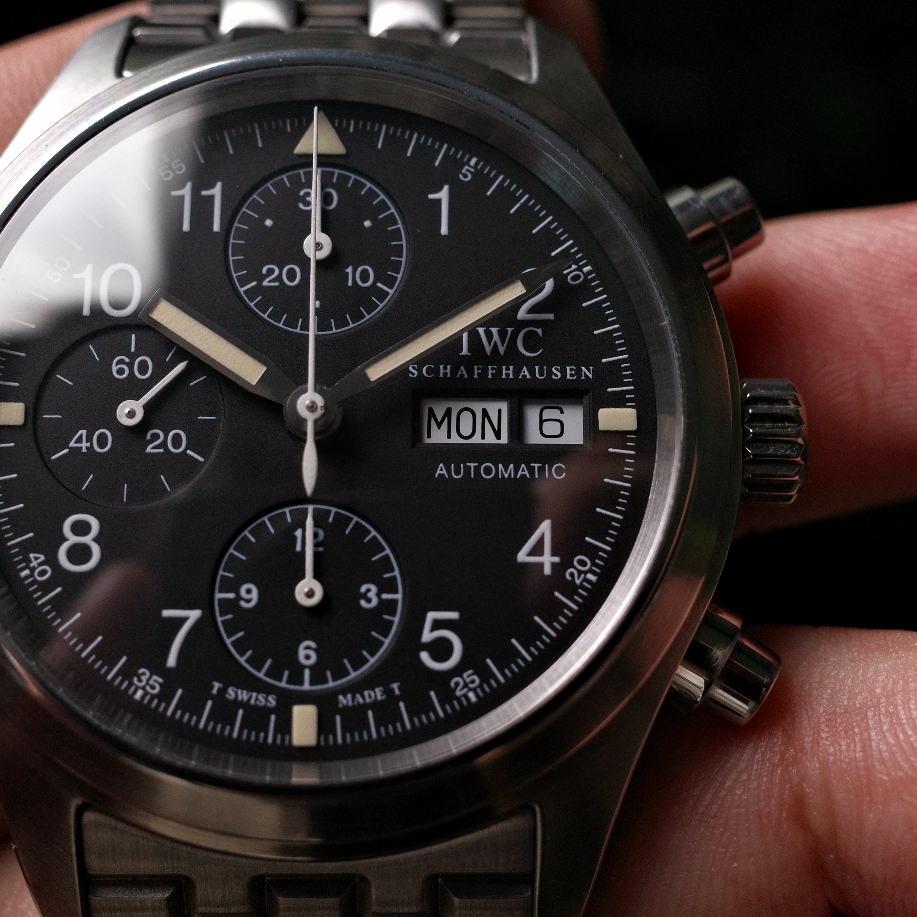 IWC Fliegerchronograph IW3706 with Pyramid bracelet
