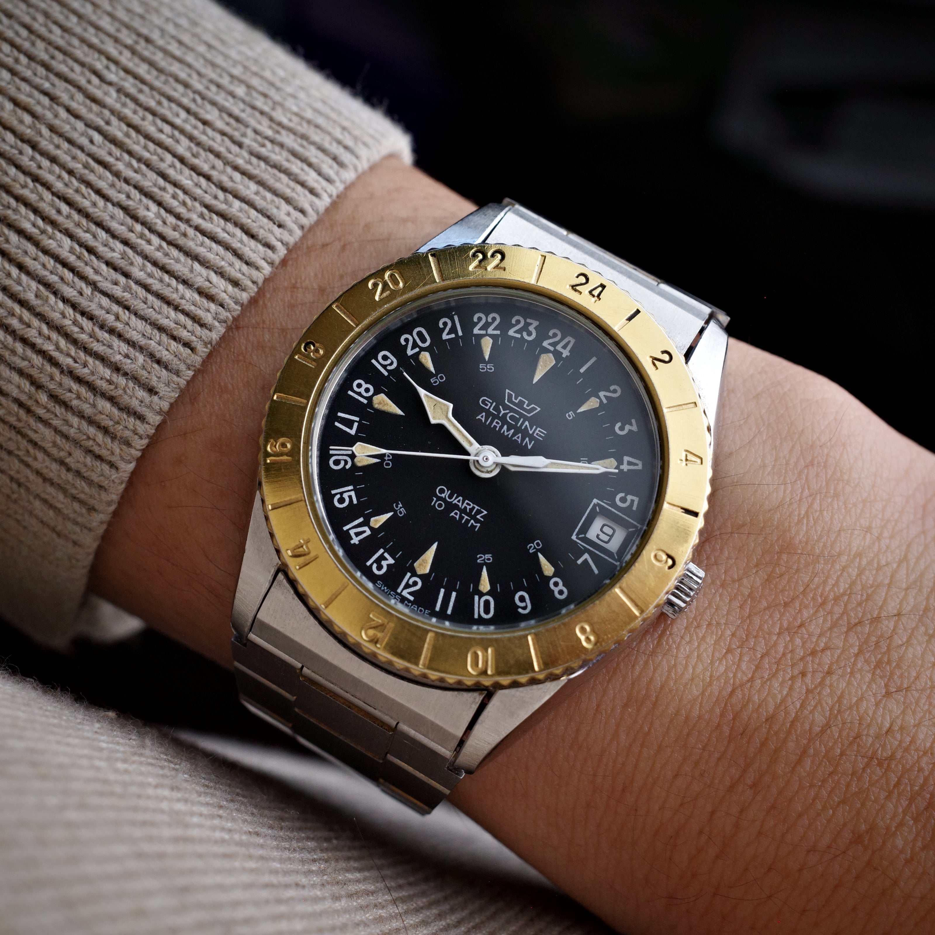Glycine Airman Military Time 823.111 Quartz